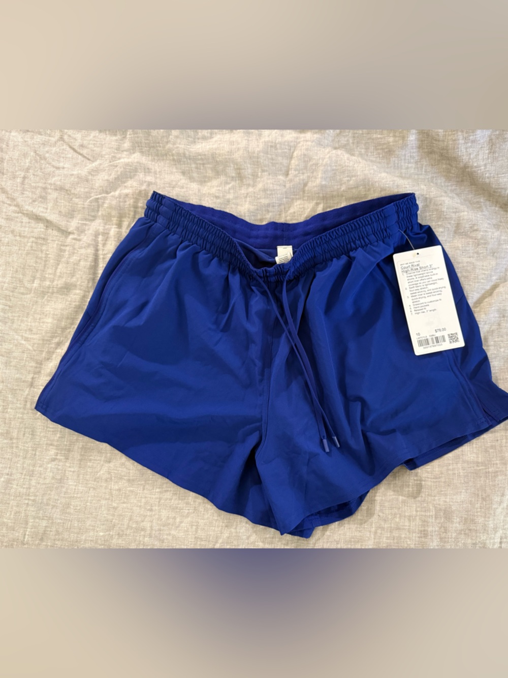 NWT lululemon court rival short in deep sea blue